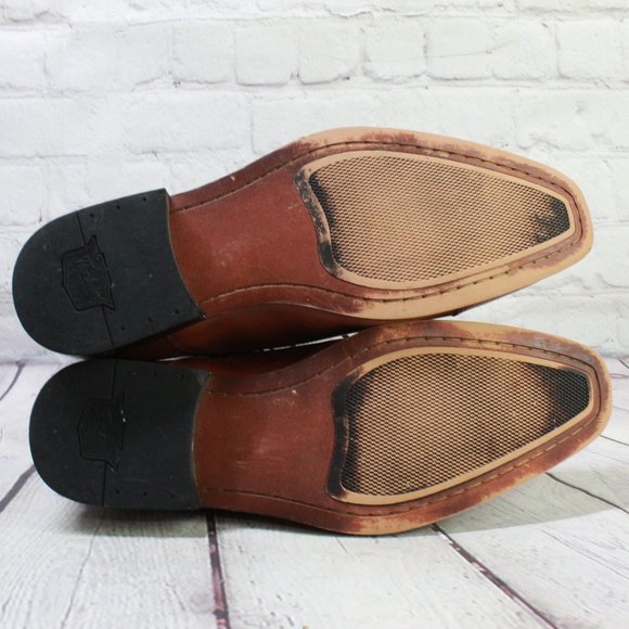 *Florsheim Brown Leather Lace Up Oxford Dress Shoes Size 11 Inches - Picture 6 of 9